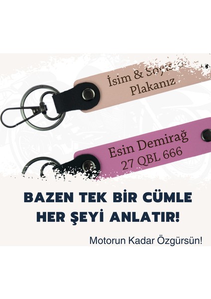 Koyu Turkuaz - Beyaz, Motor 2'li Anahtarlık, Yol Sevdasına Özel Plaka ve Isim Yazılı Hatıralık fiyatları