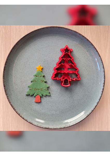 Hamur Şekillendirici Kurabiye Kek Kalıbı - Noel Yılbaşı Ağacı (1 Adet)