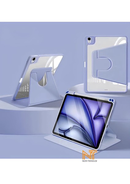 Apple Ipad 10.2 /10.5 (7. 8. 9.nesil) 2020/2021 Uyumlu 360 Dönebilen Kalem Bölmeli Kılıf
