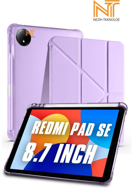 Xiaomi Redmi Pad Se 2024 8.7 Inç Uyumlu Tri Folding Kalem Bölmeli Uyku Modlu Akıllı Kılıf