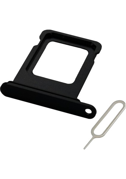 iPhone 13 Sim Çekmecesi Çift Simli Modeller Için Sim Kart Yuvası (Siyah Renk)