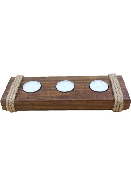 Doğal Ahşap 3'lü Mumluk Seti, Sıcak ve Samimi Atmosfer Için Mükemmel Seçim fiyatları