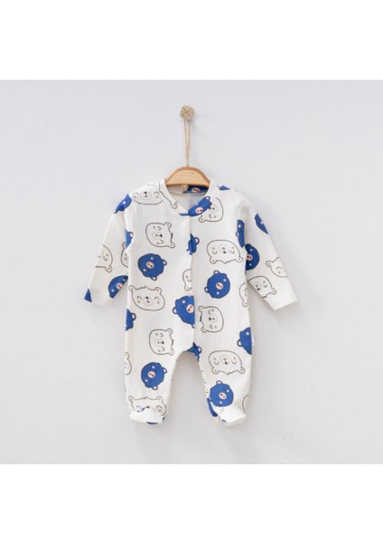 Sevimli Ayıcık Baskılı %100 Pamuk Unisex Tulum