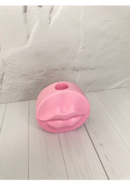 Pembe Bihterrazzo Dudak Şamdan Mumluk, Şık ve Zarif Dekorasyon Aksesuarı modelleri