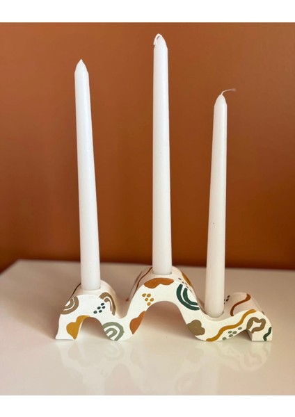 Renkli Bohem Desenli Şamdan Mumluk ile Şıklığı Yakalayın