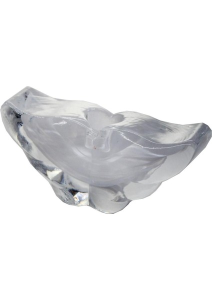 El Imalatı Içi Dekorlu Kristal Melek Mumluk, Şeffaf, 1 Adet