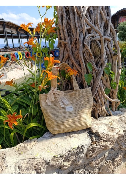 Victoriaa Hasır Kova Çanta / Hasır Çanta Kadın Hasır Kol / Omuz Çantası (En 25/40 Boy 27 Sap 50) modelleri