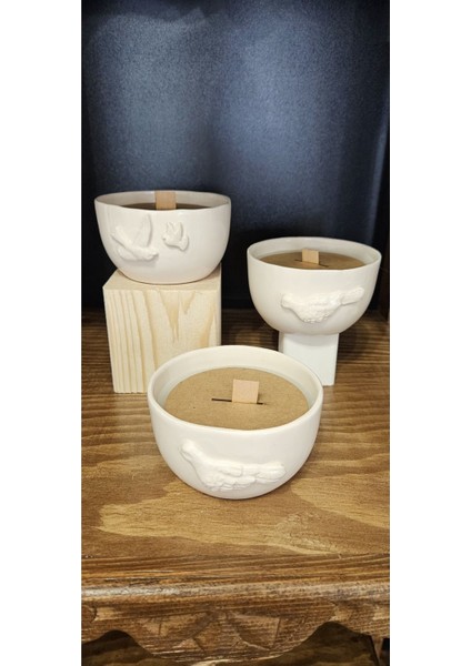 Beyaz Seramik Mumluk, Şık ve Zarif Ev Dekorasyonu Aksesuarı fırsatları