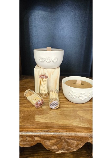Beyaz Seramik Mumluk, Şık ve Zarif Ev Dekorasyonu Aksesuarı indirimleri