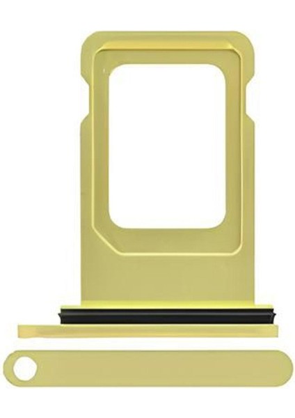 iPhone 11 Sim Çekmecesi Çift Simli Modeller Için Sim Kart Yuvası (Sarı Renk)