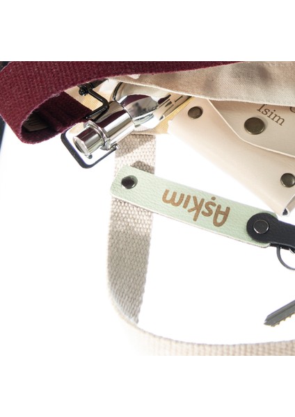 Karadeniz Ruhunu Seven Sevgiliye, 61 Trabzon Yazılı Deri Anahtarlık Seti, Koyu Kahve-Açık Yeşil modelleri