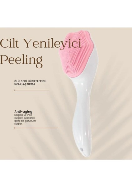 Yumuşak Silikon Yüz Temizleme Peeling Masaj Aleti, Cilt Dostu Fırça