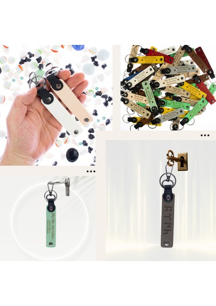 Memlekete Vefalı Özgün Hediye Isme Özel Deri Anahtarlık Takımı, 61 Trabzon Yazılı, Sarı-Bordo fırsatları