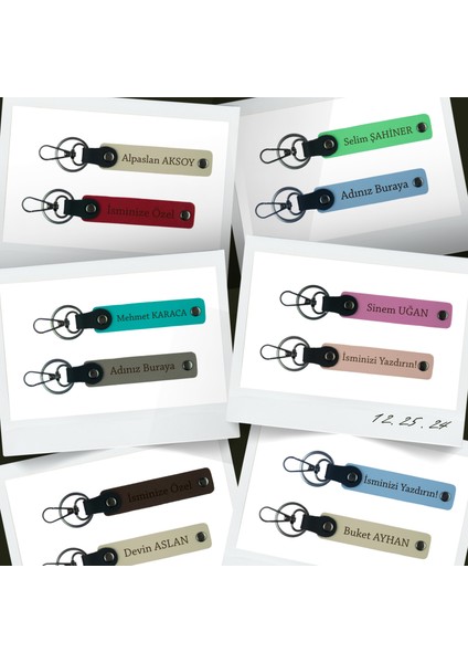 Doğum Gününe Çok Anlamlı Hediye – Isme Özel 2’li Anahtarlık Takım, Açık Kahve-Pudra-Lacivert fiyatları