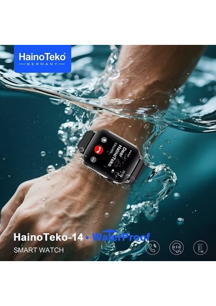 - 14 Su Geçirmez 10 Gün Pil Ömrü Amoled Ekran Akıllı Saat 3 Kordon