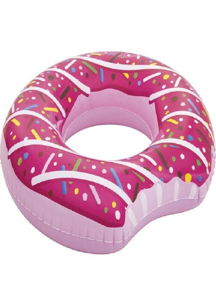 Pembe Donut Desenli 55 cm Deniz Havuz Simit Keyfi modelleri