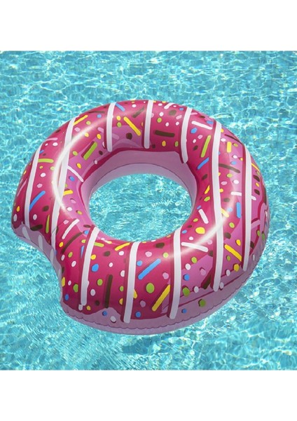 Pembe Donut Desenli 55 cm Deniz Havuz Simit Keyfi indirimleri