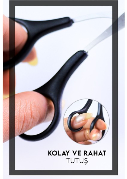 Siyah Taraklı Kaş Makası, Pratik ve Şık Tasarım