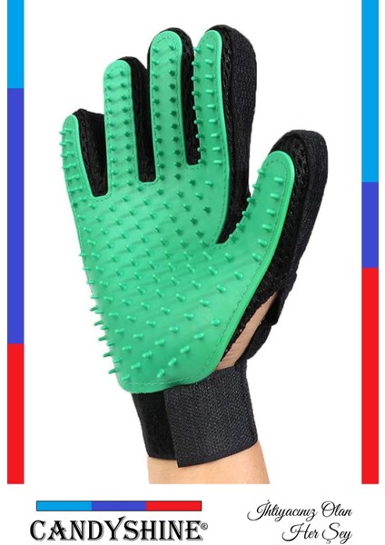 Yeşil Evcil Hayvan Tüy Toplayıcı ve Masaj Eldiveni, Tarama ve Bakım Aracı fırsatları