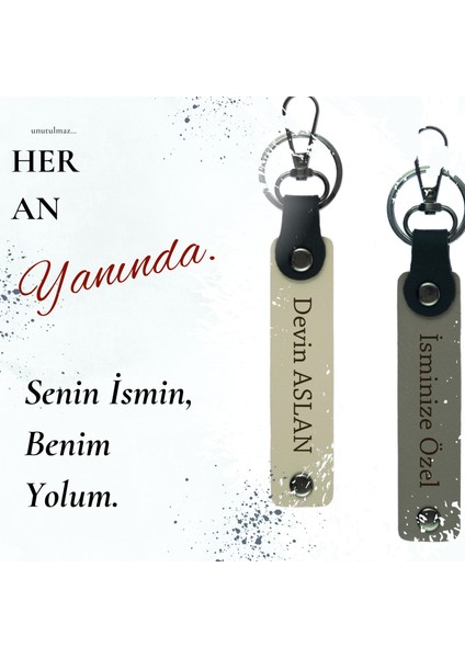 Evcil Dostunuzla Geçirdiğiniz Ilk Yılın Hatırası, Kişisel Deri Anahtarlık X2, K Turkuaz-Nar Çiçeği