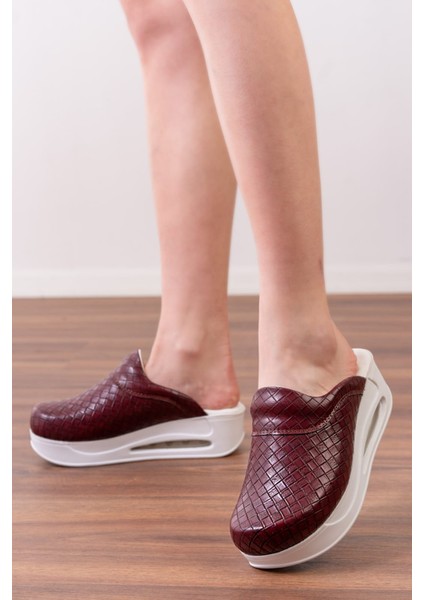 Bordo Kadın Sabo Airmax Taban Tam Ortopedik Anatomik Hastane - Doktor -Veteriner Hemşire - Ebe-Kuaför-Aşçı Terliği fiyatları