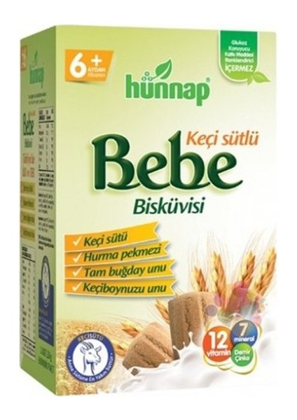 Hünnap Keçisütlü Vitaminli Bebe Bisküvisi 400 gr