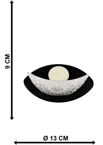 Şeffaf Cam Dekor Mumluk, Modern Siyah Tasarım No:01 modelleri