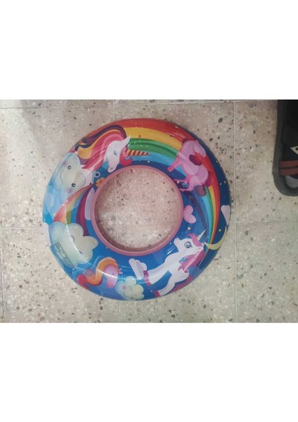 Unicorn Desenli, Şişme Deniz Havuz Simidi, 4-7 Yaş Uygun, 60 Cm, Eğlence Dolu Yaz Keyfi fiyatları
