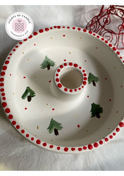 El Yapımı Yılbaşı Ağacı Desenli Şamdan ve Tütsülük fiyatları