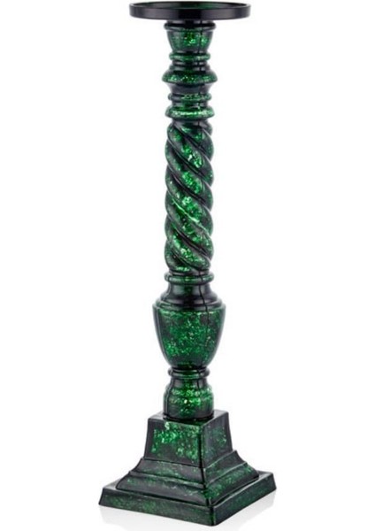 Helıx Small Green Glass Candle Holder 10X10X38 cm fiyatları