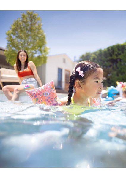 Çiçek Desenli Çocuk Kolluğu, 3-6 Yaş, Havuz ve Deniz Için, 23X15 cm fiyatları