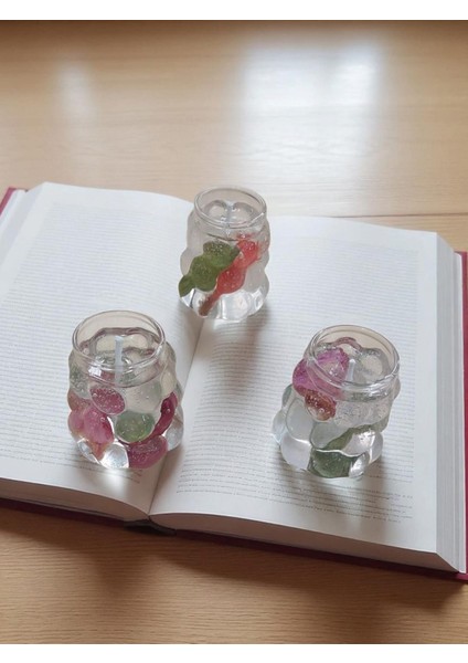 Oa Candle Co Dekoratif Jel Mum – Gül Yapraklı ve Şeffaf Tasarım fiyatları