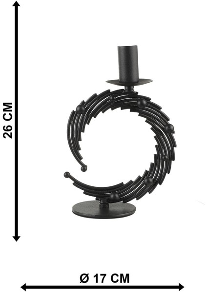 Şık Siyah Mumluk, Dekoratif ve Modern Tasarım, Ev ve Ofis Için Ideal indirimleri