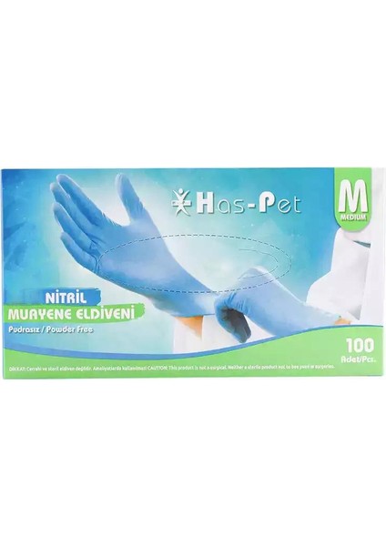 Pudrasız Lila Nitril Eldiven Medium Haspet 100LÜ