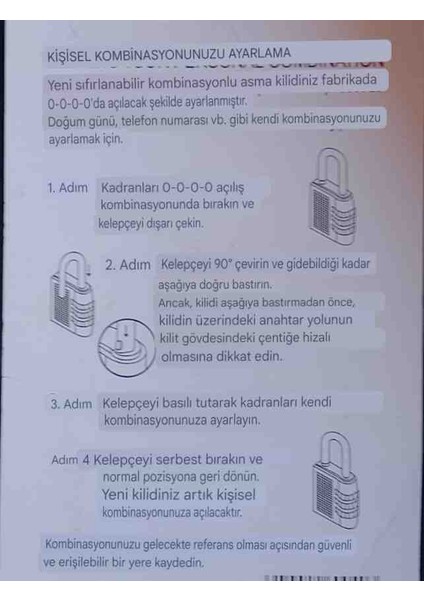 4 Haneli Değişebilir Şifreli 40MM Asma Kilit fırsatları