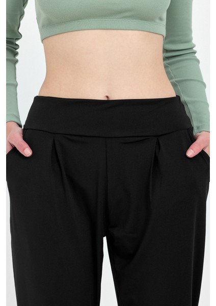 Siyah Relax Yoga Pantolonu