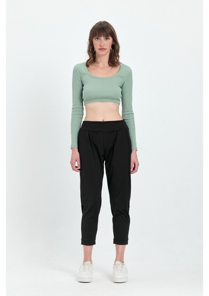 Siyah Relax Yoga Pantolonu indirimleri