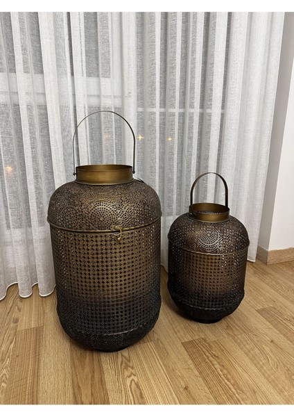 Şık Metal Dekoratif Ikili Mumluk Takımı, Gold Siyah Harelî Tasarım modelleri