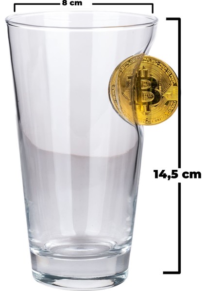 Bitcoin Madeni Para Hediyelik Özel Bira Bardağı 455CC indirimleri