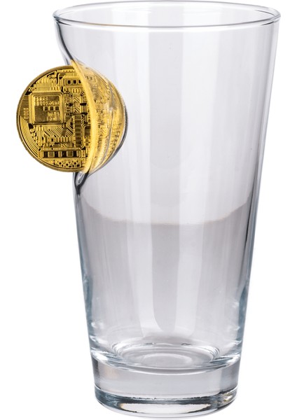 Bitcoin Madeni Para Hediyelik Özel Bira Bardağı 455CC