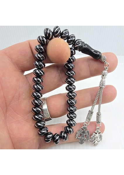 Basık Model Işlemeli Gürcistan Oltu Tesbih fiyatları