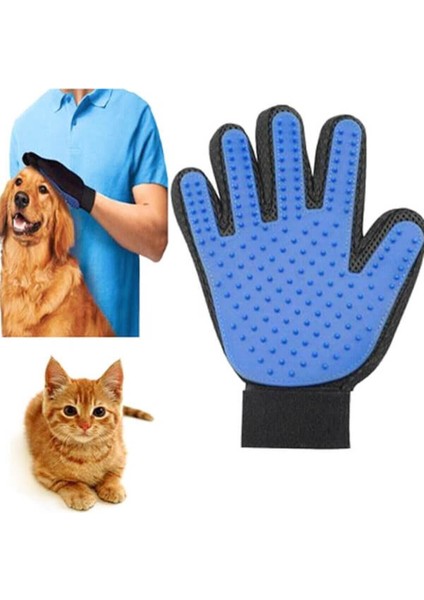 Mavi Köpek ve Kedi Tüy Toplama Eldiveni, Kolay ve Etkili Temizlik Sağlar.