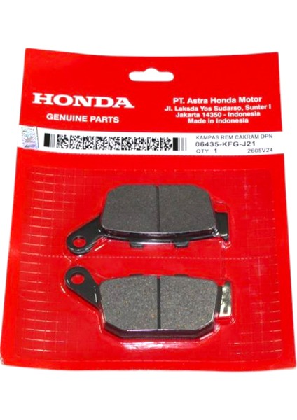 Arka Fren Balatası Orjinal 06435-KFG-J21 Honda Cbr 250