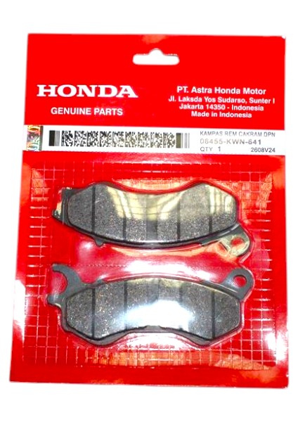 Ön Fren Balatası Orjinal 06455-KWN-641 Honda Pcx 125 150 2013-2017 Kanuni Mati 125 Revolt Rs7 Kymco Carry Santa 125