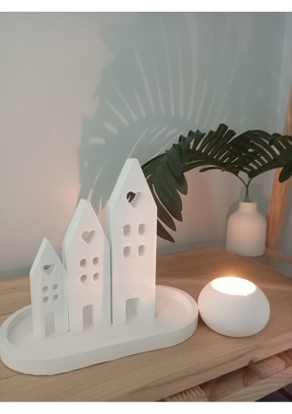 Beyaz Iskandinav Tarzı Dekoratif Ev Mumluğu Öğretmenler Günü Hediyesi fırsatları