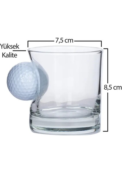 Gerçek Golf Toplu Özel Hediye Viski Bardağı 300CC