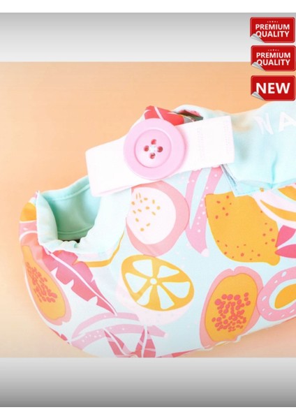 Renkli Meyve Desenli Su Havuz Kolluk ve Kemer Seti, Çocuklar Için Güvenli ve Eğlenceli