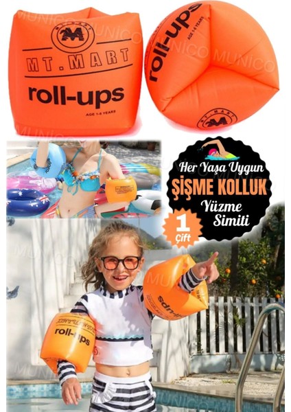 Turuncu Çift Yüzme Havuzu Yüzen Kol Bantları Şamandıra Halkası modelleri