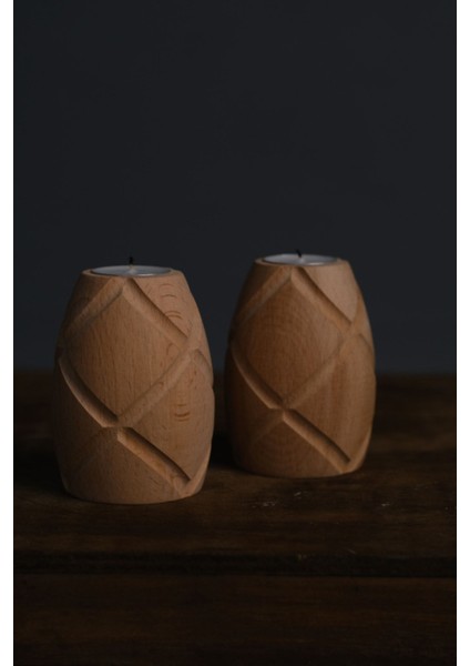 Ahşap Mumluk Seti, Şık ve Doğal Dekorasyon Için Idealdir fiyatları