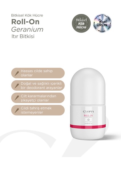 Roll-On Itır Yağı Vit-E, Geranium